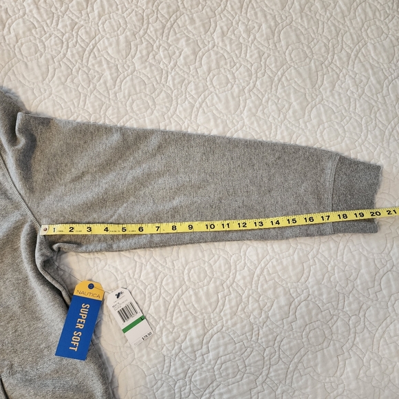 Nautica Gray Zip-Up Sweater Soft Casual Design - Picture 7 of 9